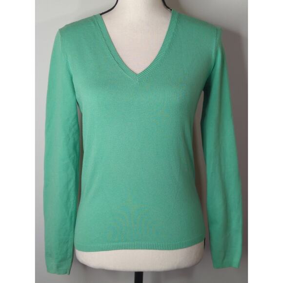 Vintage Theory Green Pullover V-Neck Sweater Women's Small Cozy Sweater Weather - Picture 1 of 7